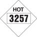 10.75" Square Truck Placard "HOT 3257"