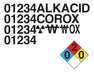 NFPA Placard 6" Black Vinyl Number and Character Set