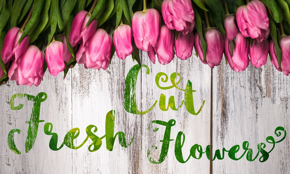 Fresh Cut Flowers- 12" x 20" Pump Topper Insert