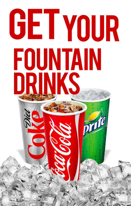 Fountain Drinks- 28" x 44" .020 Styrene Insert