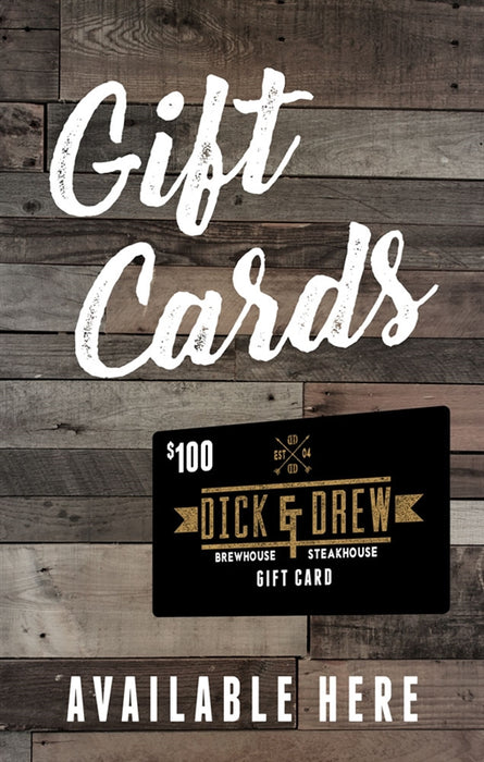 Insert- "Gift Cards Available"