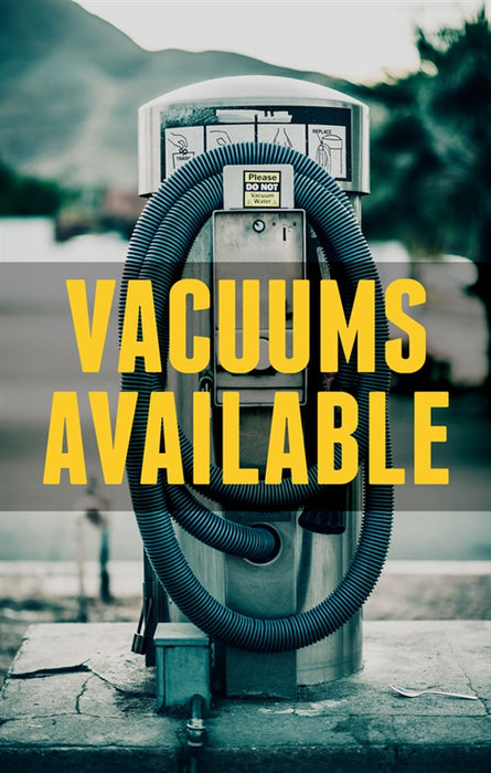 Insert- "Vacuums Available"