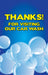 Insert- "Thanks For Visiting Our Car Wash"