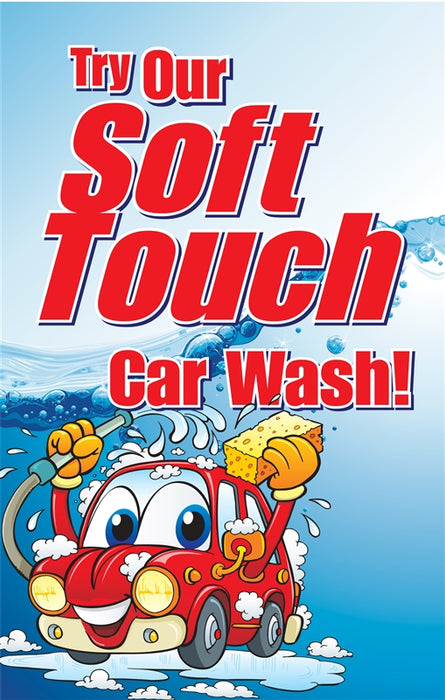 Try Our Soft Touch Car Wash- 28" x 44" .020 Styrene Insert