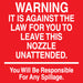 Warning It Is Against The Law- 6"w x 6"h Decal